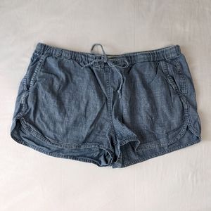 J. Crew Chambray Shorts Size Small Elastic stretch Waist